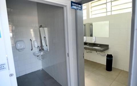 Estação Cultura ganhou um banheiro novo, totalmente acessível - Crédito: Carlos Bassan