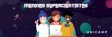 banner ilustração meninas supercientistas