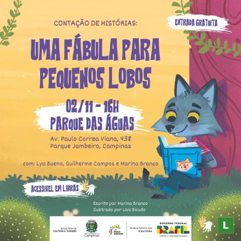 &quot;Uma Fábula para Pequenos Lobos&quot;: no Parque das Águas - Crédito: Divulgação