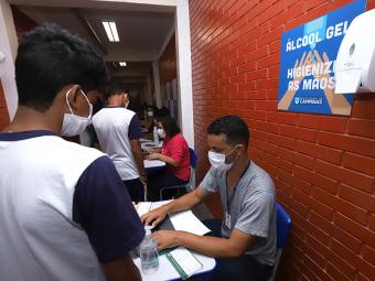 Nesta segunda, ação aconteceu nas escolas Oziel Alves Pereira e Hilda Hilst