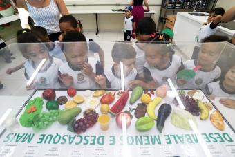 Educação alimentar é levada pelas crianças para a família - Crédito: Fernanda Sunega