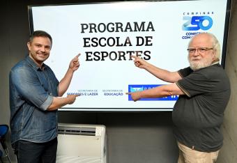 Os secretários Fernando Vanin (esq) e Tadeu Jorge: convergência de esforços - Crédito: Carlos Bassan
