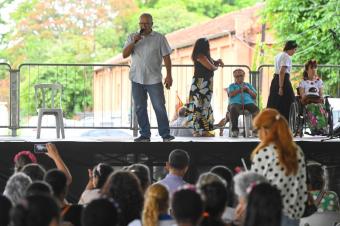 O gerente da EducaÃ§Ã£o de Jovens, Adultos e Idosos (EJA) da Fumec, JosÃ© Batista Filho, destacou importÃ¢ncia de mostrar o que Ã© realizado - CrÃ©dito: RogÃ©rio Capela