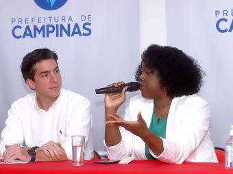 O coordenador do PIC e a secretária de Gestão de Pessoas participaram do encontro - Crédito: Fernanda Sunega